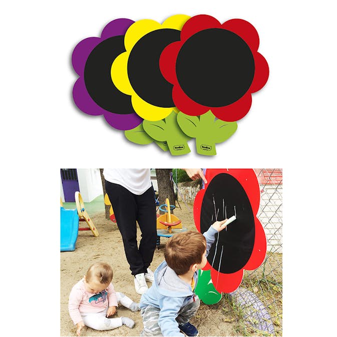 Griffeltavlor ABA Skol Blommor 3 Olika