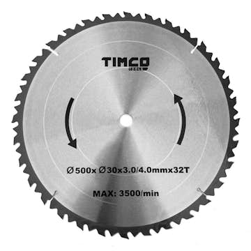 Cirkelsågblad Timco 500x30 32T