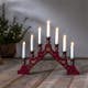 Adventsljusstake Star Trading Sara 154-55 7-Armad Röd Trä