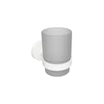 Tandborstglas Bemeta White Frostat Glas/Vit