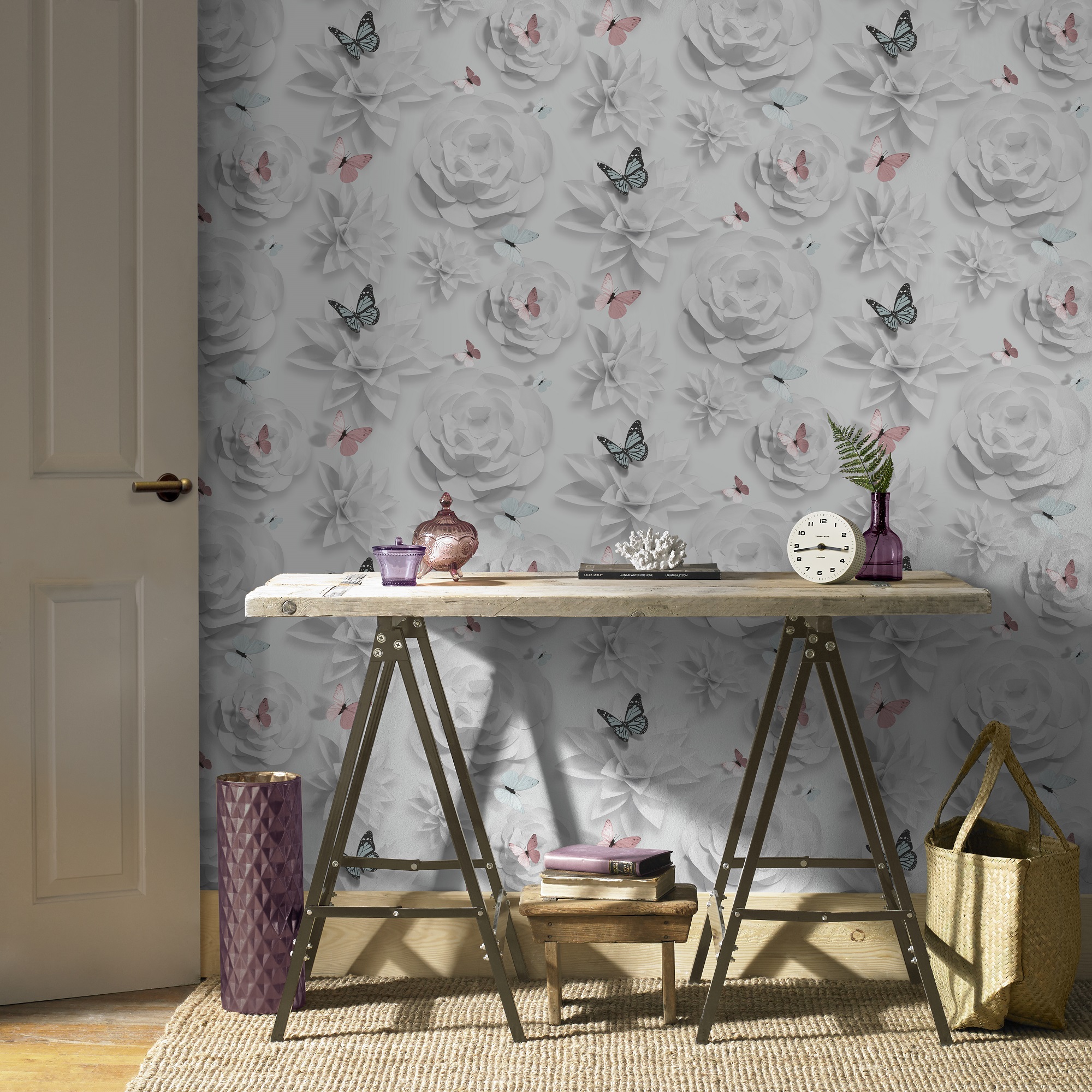 Tapet Superfresco Easy Origami Florals Vit 104128