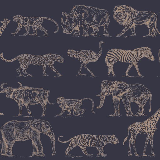 Tapet Boutique Safari Midnight