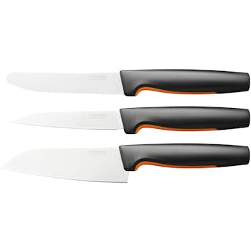 Fiskars Favoritknivset Functional Form – 3 Delar, Kockkniv, Brödkniv & Skalkniv