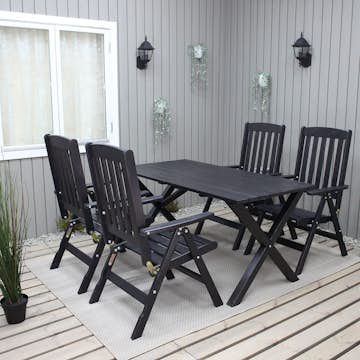 Trädgårdsmöbel Baltic Garden Olivia Svart 4-sits