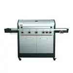 Gasolgrill Halmo Infinity 5 Svart Med Sidobrännare Infrabrännare & LED-Belysning Rostfri