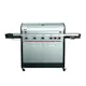 Gasolgrill Halmo Infinity 5 Svart Med Sidobrännare Infrabrännare & LED-Belysning Rostfri