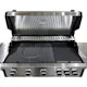 Gasolgrill Halmo Infinity 5 Svart Med Sidobrännare Infrabrännare & LED-Belysning Rostfri