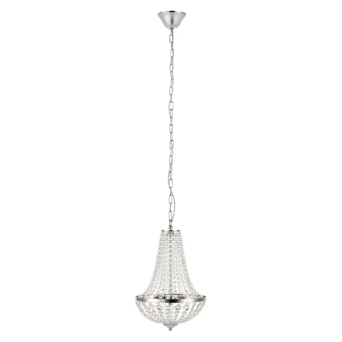 Kristallkrona Markslöjd Gränsö Taklampa IP44 Krom/Transparent