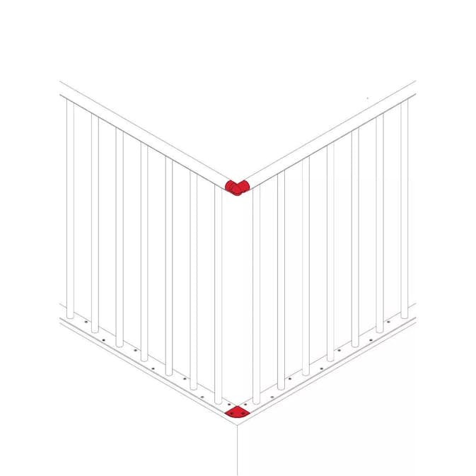 Start- och hörnpaket för Classic skyddsräcke