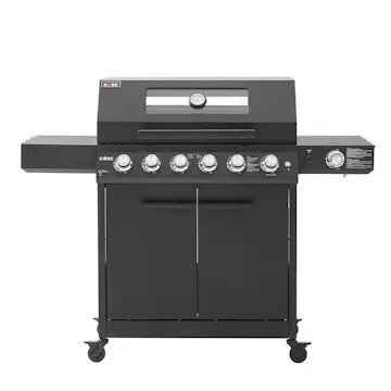 Gasolgrill Kobe Premium 5 Brännare Med Sidobrännare & Glaslock