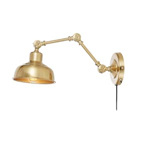 Vägglampa Markslöjd Grimstad 1L Mässing Sänglampa