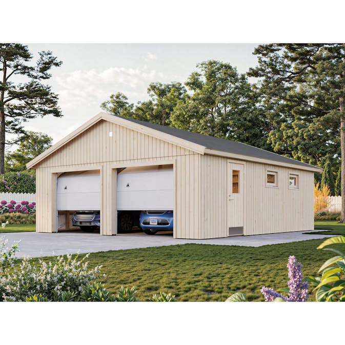 Dubbelgarage Palmako Andre 49,1 m2 med Takskjutport