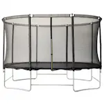 Studsmatta Trekrunner Oval med Skyddsnät 2,44x3,96 m