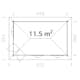 Lusthus Palmako Melanie 12,1 m2