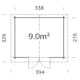 Friggebod Palmako Valentine 9,3 m² Komplett Stuga med Sadeltak