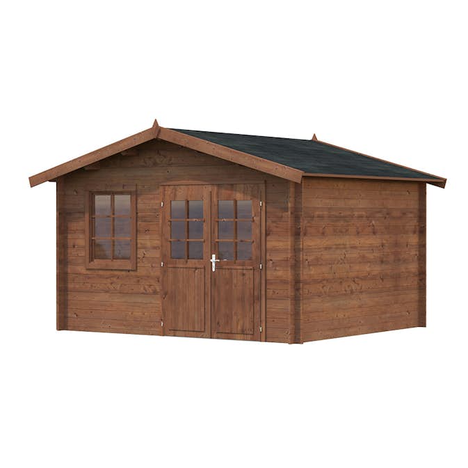 Friggebod Palmako Valentine 11,4 m² Komplett Stuga med Sadeltak