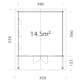Stuga Palmako Catherine 15,2 m2 (inv. 14,5 m2)