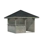 Stuga Palmako Bianca 8,3 m2 Set 3