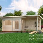 Bastu Palmako Sanna 13,5 m² Fristående Byggsats med Pulpettak