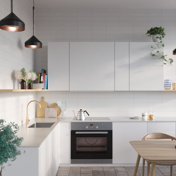 Stänkskyddsskiva Fibo Denver White 3091-M3010 HG