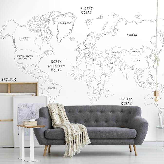 Fototapet Art for the Home Världskarta