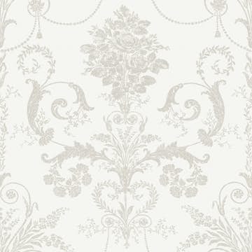 Tapet Laura Ashley Josette Dove Gra & Vit