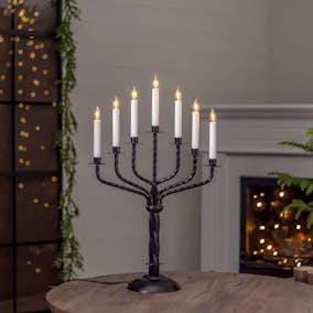 Adventsljusstake Star Trading Bore Metalljusstake med 7 Ljus