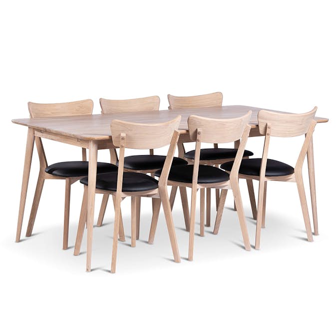 Matgrupp Stenexpo Odense med 6 Eksjö Stolar