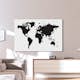 Anslagstavla Arkiio World Map Black and White Elegance
