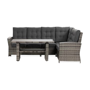 James Lyx Loungegrupp Utomhus Vändbar - 5-sits Loungeset i Konstrotting för Trädgård och Uteplats