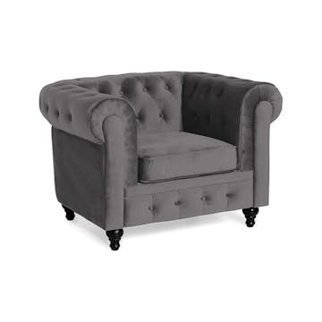 Fåtölj Manor House Chesterfield Lyx Sammet