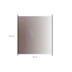 Glasstaket Hortus med Aluminiumskena Rökfärgat 90x100