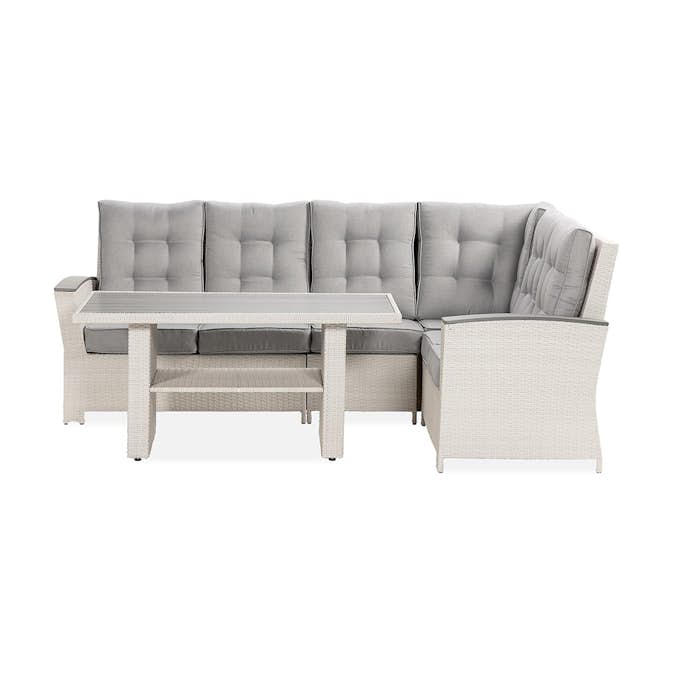 James Lyx Loungegrupp Utomhus Vändbar - 5-sits Loungeset i Konstrotting för Trädgård och Uteplats