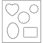 Skärschablon Creativ Company Form med Avrundade Hörn Stl 14x15,25 cm Tjocklek 15 mm 1 St