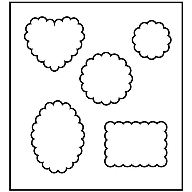Skärschablon Creativ Company Form med Avrundade Hörn Stl 14x15,25 cm Tjocklek 15 mm 1 St