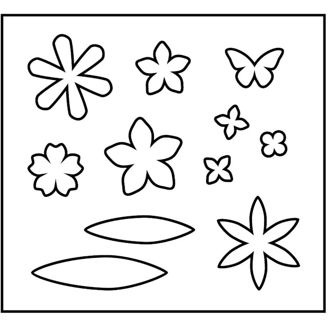 Skärschablon Creativ Company Blommor Stl 14x15,25 cm Tjocklek 15 mm 1 St