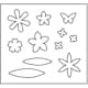 Skärschablon Creativ Company Blommor Stl 14x15,25 cm Tjocklek 15 mm 1 St