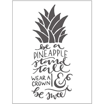 Embossingfolder Creativ Company Ananas Text Stl 11x14 cm 1 st