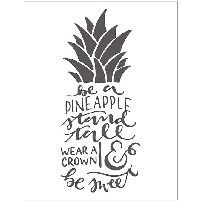 Embossingfolder Creativ Company Ananas Text Stl 11x14 cm 1 st