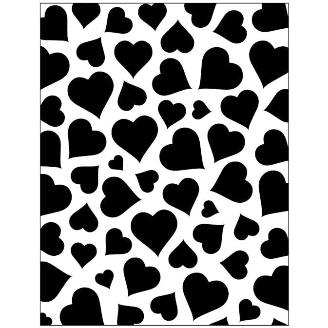 Embossingfolder Creativ Company Hjärtan Stl 11x14 cm 1 st