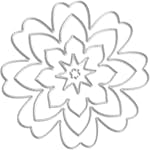 Skärschablon Creativ Company Blomma Dia. 0,5-8 cm 1 St