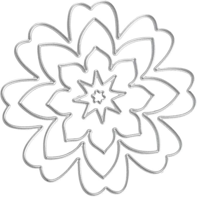 Skärschablon Creativ Company Blomma Dia. 0,5-8 cm 1 St
