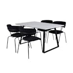 Matgrupp Venture Home Estelle 140 med 4 Aris Stolar