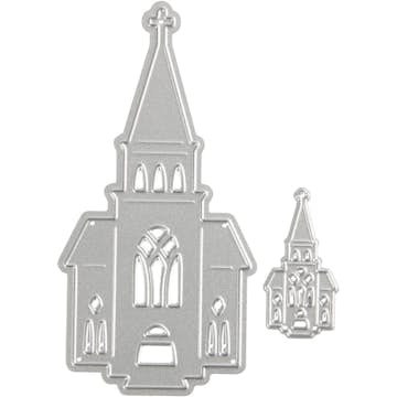 Skärschablon Creativ Company Kyrkor Stl 46x91+18x35 mm 1 St