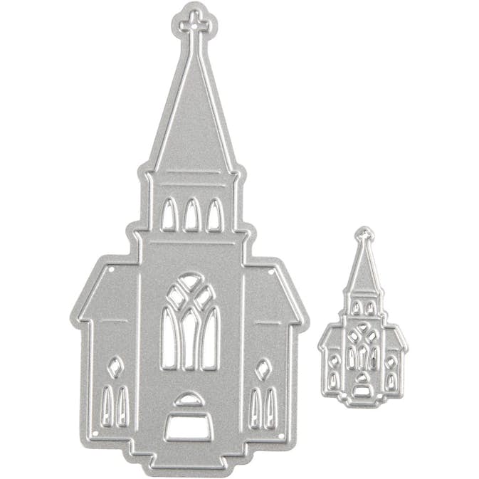 Skärschablon Creativ Company Kyrkor Stl 46x91+18x35 mm 1 St