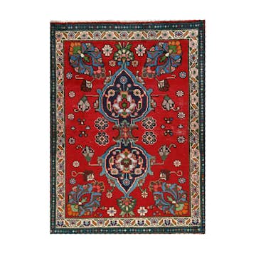 Persisk Matta Arkiio Tabriz Vintage Original 97x131