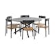 Matgrupp Comfort Garden Alex Matgrupp Utomhus 140 cm Rund med 6 deNoord Buckle Matstol