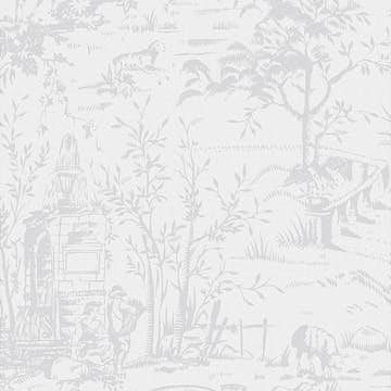 Tapet Laura Ashley Toile De Jouy Sugaröd Grå 118495
