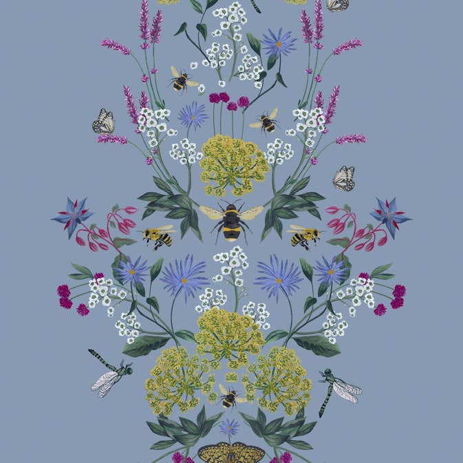 Tapet Joules Perfect Pollinators Haze Blue