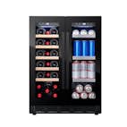 Vin- och ölkyl Cavin Arctic Collection 60 Duo Fullglass Black Inbyggbar